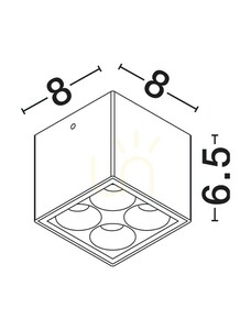 Plafonieră de exterior MOQUEGUA Luces Exclusivas LE73768, negru mat, LED 8 W 3000 K small 2