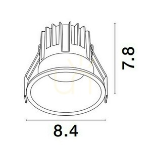 Spot încastrat în tavan ARAMIEL LE65105 negru-auriu LED 13 W Luces Exclusivas small 1