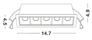 Spot încastrat liniar BETARRO Luces Exclusivas LE65128 LED 10W 743 lm 3000K alb 14,7 cm small 2