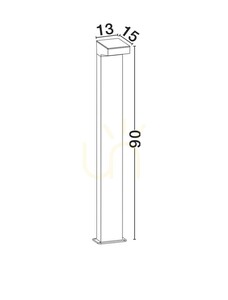 Stâlpișor de grădină Luces Exclusivas CALMARE LE75121 negru LED 13 W 90 cm small 4