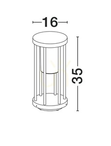 Stâlp de iluminat pentru grădină Luces Exclusivas MONTIVA LE75172, antracit, 35 cm, E27 small 3