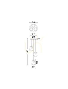 Lampă suspendată LED RORIZNO Luces Exclusivas LE45110 – neagră, sticlă fumurie small 3