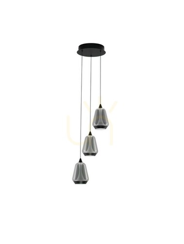 Verifica Lampă suspendată LED RORIZNO Luces Exclusivas LE45110 – neagră, sticlă fumurie