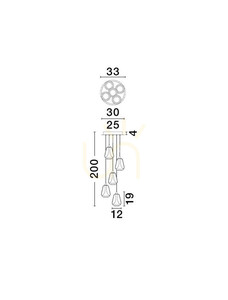 Lampă suspendată RORIZNO cu 5 abajururi Luces Exclusivas LE45114 small 2