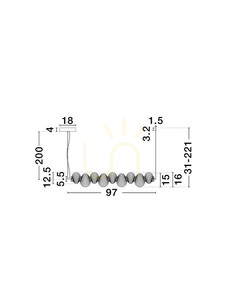 Lampa suspendată TANVERA de Luces Exclusivas LE45206 small 3