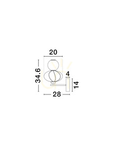 CASURNO Luces Exclusivas lampă de perete LE45227 small 3