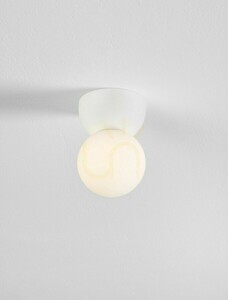 Plafonieră TROSILA G9 5W albă ipsos glob din sticlă opalină 8 cm LE45293 Luces Exclusivas small 1