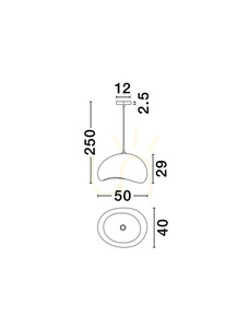 Lampă suspendată PALINZA, alb, 50 cm, E27, Luces Exclusivas LE45317 small 3