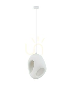 Lampă suspendată Luces Exclusivas LONTIZA LE45332, abajur organic alb cu deschidere laterală, E27 max 12 W small 0