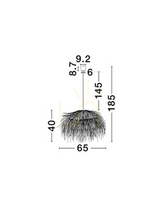 Lampă suspendată OVINCIA Luces Exclusivas LE45370 ratan natural 1xE27 65 cm small 3