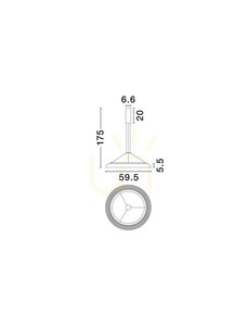 Lampă suspendată LED Luces Exclusivas PANVIRA albă 59,5 cm 43 W LE45390 small 3