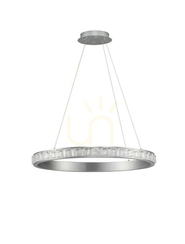 Verifica Pendul LED Luces Exclusivas MONTALO LE45403, argintiu cu cristal, 80 cm