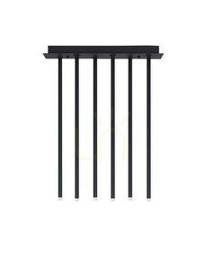 Lampă suspendată Luces Exclusivas NOVENCIO LE45465, 6 tije, neagră, LED 17 W 3000 K small 0