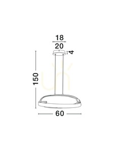Lampă suspendată LED Luces Exclusivas ALAGON LE45715, neagră, 47 W, 60 cm small 4