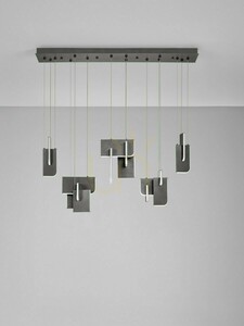Lampă suspendată ALBAIDA Luces Exclusivas LE45726 LED 20 W gri small 1
