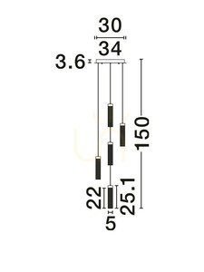 ALBAL Luces Exclusivas Lampă suspendată LE45732 small 3