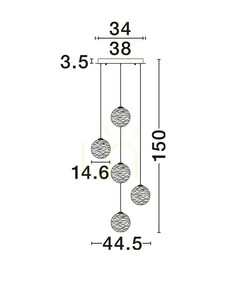 ALBORA Luces Exclusivas Lampă suspendată LE45745 small 4
