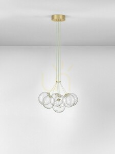 Lustră suspendată ALBORA Luces Exclusivas LE45749 aurie 7x LED small 1