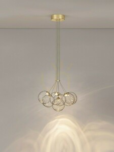 Lustră suspendată ALBORA Luces Exclusivas LE45749 aurie 7x LED small 2