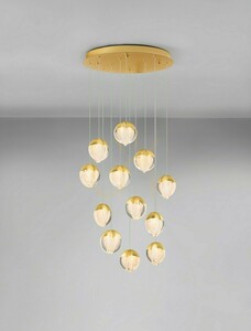 Lustră cascadă Luces Exclusivas Alcudia LE45759, LED 60 W 3780 lm 3000 K, aurie, Ø55 cm, suspendare până la 200 cm small 2