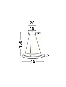 Lustră suspendată LED Luces Exclusivas AYLLON LE45897 neagră 45 cm small 5