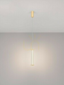 Lampă suspendată Luces Exclusivas CONIL LE45980, tub acrilic, LED 6 W, 398 lm, 2700 K, auriu, 200 cm small 2