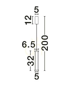 Lampă suspendată Luces Exclusivas CONIL LE45980, tub acrilic, LED 6 W, 398 lm, 2700 K, auriu, 200 cm small 4