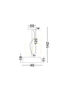 Lampă suspendată DORRIA LED bordo 40 cm Luces Exclusivas LE46011 small 6