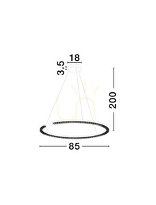 Lampă suspendată LED MAHON inel alb 85 cm 43 W 3000 K TRIAC Luces Exclusivas LE46097 small 4