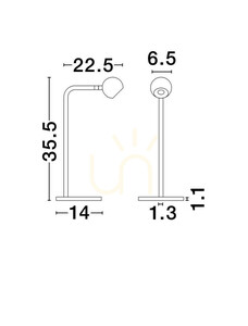 Lampă de birou LED PUCARANI Luces Exclusivas LE46133, aurie, 3000 K small 5