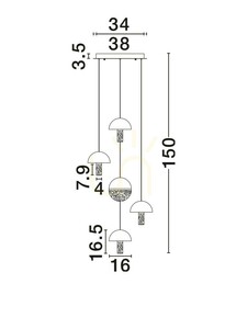 TARREGA Luces Exclusivas Lampă suspendată LE46172 5 TARREGA Luces Exclusivas Lampă suspendată LE46172 small 5