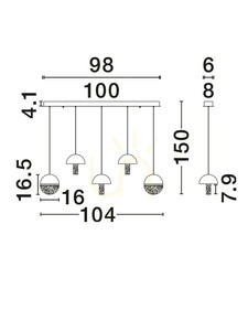 TARREGA Lampă suspendată de Luces Exclusivas LE46173 small 1