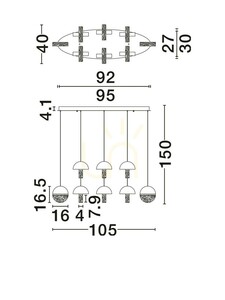 TARREGA Luces Exclusivas Lampă suspendată LE46177 1 TARREGA Luces Exclusivas Lampă suspendată LE46177 small 1