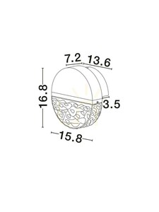 Aplică LED TARREGA Luces Exclusivas LE46180 – marmură albă și metal auriu small 6