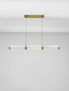 Lampă suspendată Luces Exclusivas TORREV LE46200 sticlă transparentă alamă LED 24 W 1320 lm 3000 K 120 cm small 1