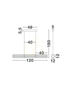 Lampă suspendată Luces Exclusivas TORREV LE46200 sticlă transparentă alamă LED 24 W 1320 lm 3000 K 120 cm small 5