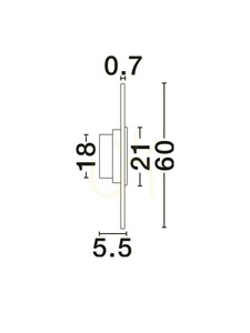Aplică LED VILLAN Luces Exclusivas LE46230, 60 cm, alb și auriu small 7