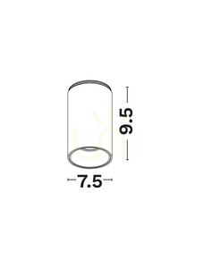 Spot aplicat COSLAD Luces Exclusivas LE62383, cilindru LED 13 W 951 lm 3000 K, Ø75 × 95 mm, alb small 1