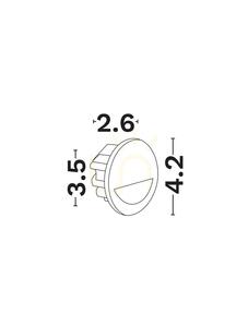 Corp LED încastrat pentru scări Luces Exclusivas GOMERA LE62505 alb 3 W 2700 K small 3