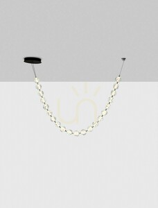 Lustră suspendată Luces Exclusivas CHEPEN LE44424, ghirlandă 280 cm, LED 91 W 3000 K, 6659 lm, acril și metal negru small 1
