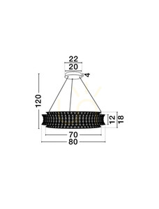 Lampa suspendată ARONA de Luces Exclusivas LE45865 small 4