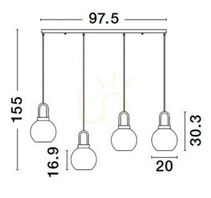 BANES Luces Exclusivas Lampă suspendată LE42654 small 5