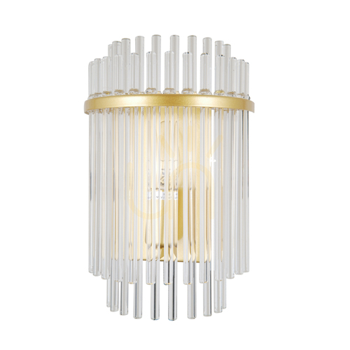 Verifica Lampă de perete Italux Gold Bonte E14, sticlă transparentă, WL-40929-1A-GD