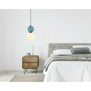 Pendul Italux Mastal albastru și negru 20 cm E27 PND-36603-1L-BK-BLU small 2