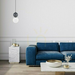 Lampă suspendată Italux Mastal neagră și gri închis E27 20 cm PND-36603-1L-BK-GR small 1