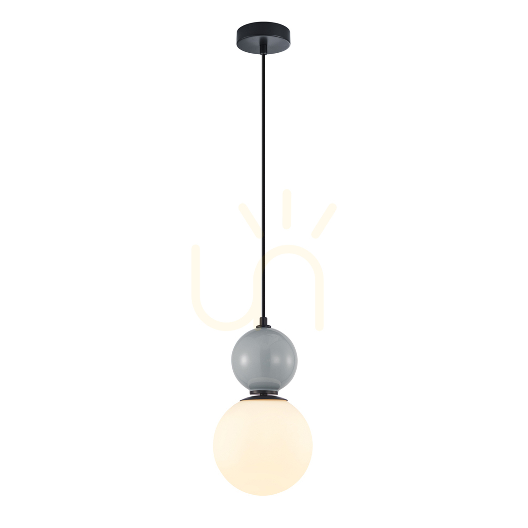Verifica Lampă suspendată Italux Mastal neagră sticlă E27 PND-36603-1M-BK-GR Lampă suspendată Italux Mastal neagră sticlă E27 PND-36603-1M-BK-GR