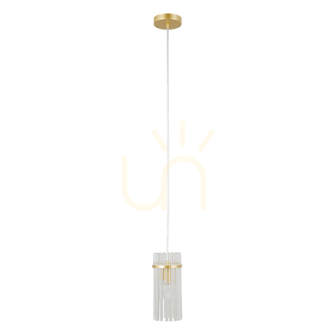 Verifica Lampă suspendată Italux Merto E14 sticlă transparentă aurie PND-40930-1A-GD Lampă suspendată Italux Merto E14 sticlă transparentă aurie PND-40930-1A-GD