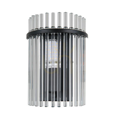 Verifica Lampă de perete Italux Merto neagră sticlă transparentă E14 WL-40930-1A-BK
