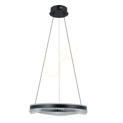 Verifica Lampă suspendată LED Italux Morte Black 50 cm PND-34535-M-BK