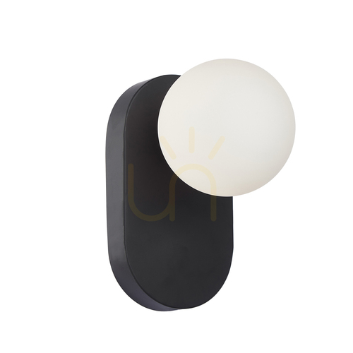 Verifica Lampă de perete Italux Morti neagră cu sticlă G9 WL-2931-1-BK-WH